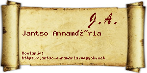 Jantso Annamária névjegykártya